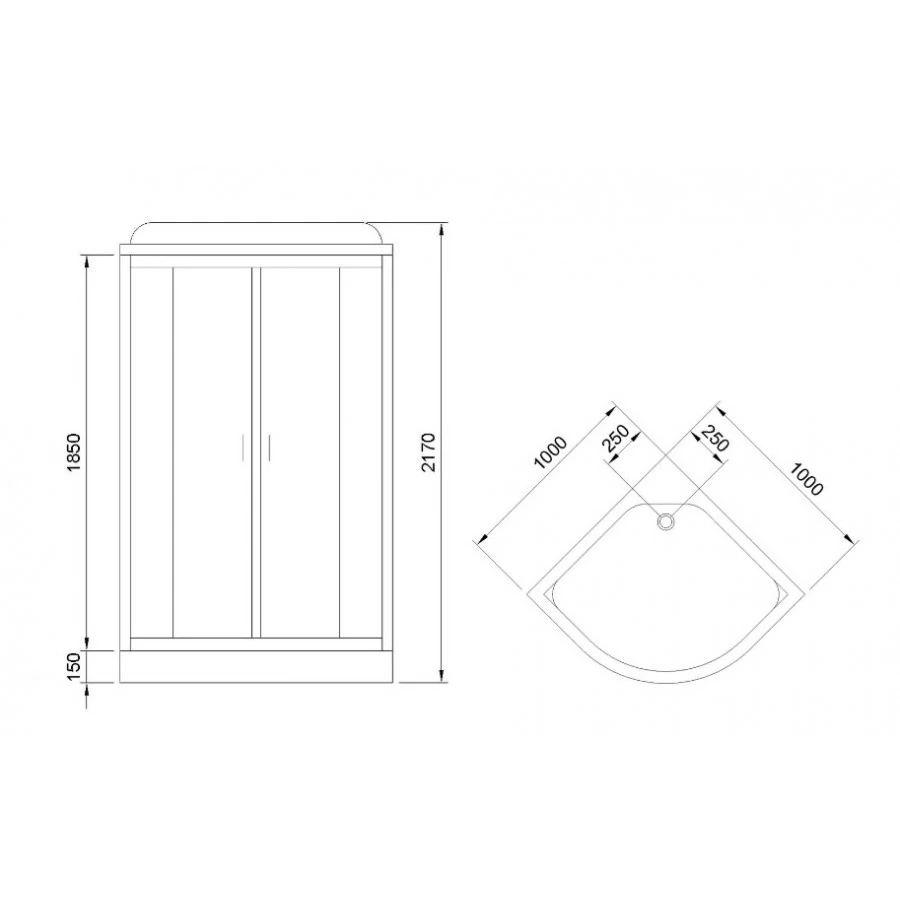 Душевая кабина Royal Bath НК RB100HK7-WC 100x100. Фото 1