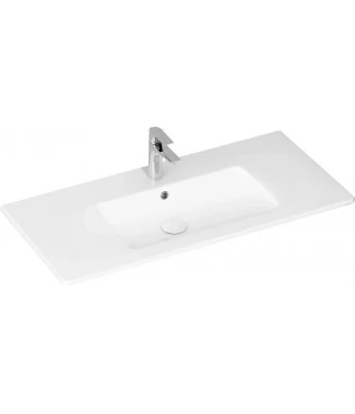 Раковина Allen Brau Fantasy Flat 102x47 с переливом, белая