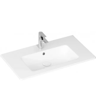 Раковина Allen Brau Fantasy Flat 82x47 с переливом, белая