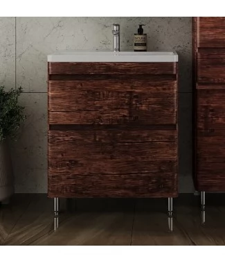 Тумба с раковиной Style Line Атлантика 70 Люкс Plus напольная, старое дерево