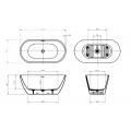 Акриловая ванна BelBagno Uno BB701-1400-720-K 140x72. Фото 1