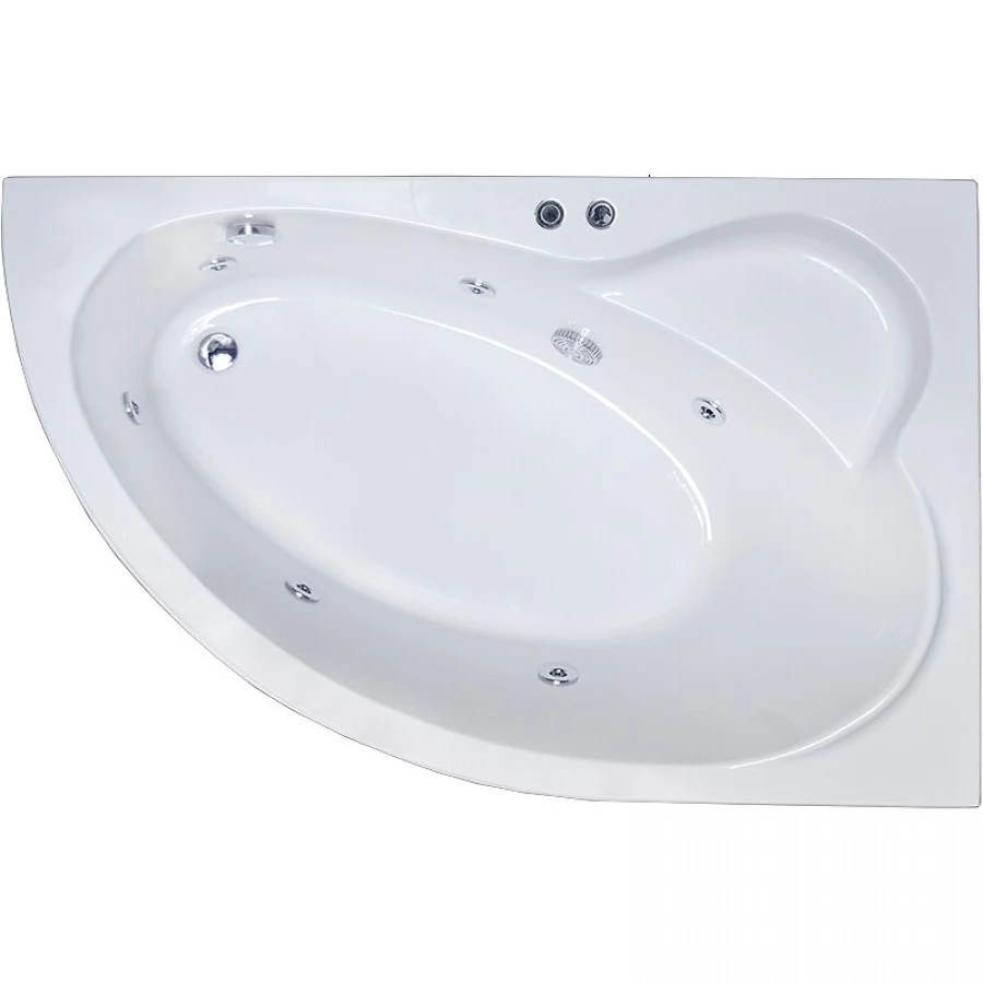 Акриловая ванна Royal Bath Alpine RB819102ST-L 170x100 см с гидромассажем