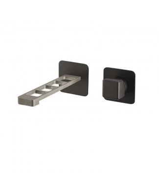 Смеситель для раковины Webert ONE-X OX830611441, черный/сталь