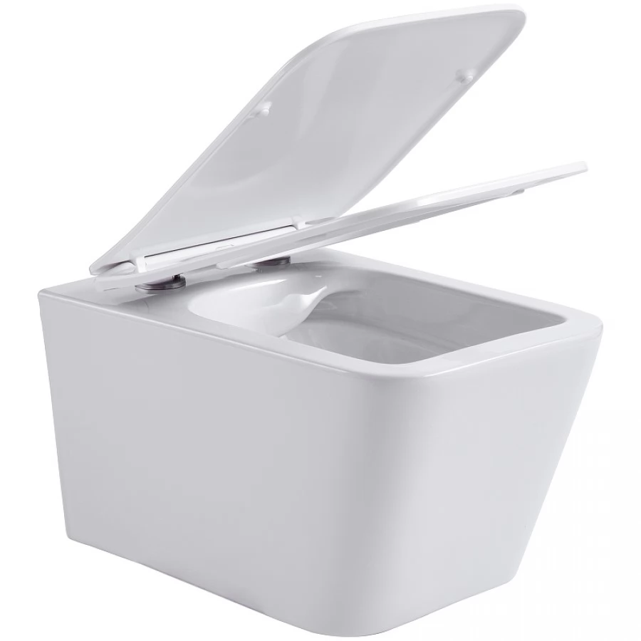 Унитаз подвесной Aquanet Trend 276396 безободковый, с микролифтом. Фото 3