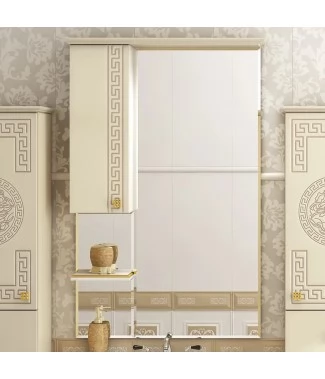 Зеркало Misty Olimpia Lux 75 L бежевая патина