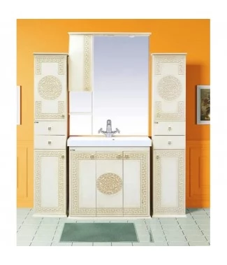 Зеркало Misty Olimpia Lux 90 L бежевая патина