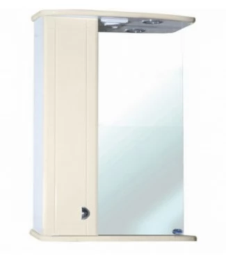  Зеркало-шкаф для ванной Bellezza Астра 50 L, бежевый