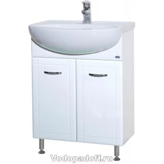 Тумба с раковиной Bellezza Уют 60 прямая, белая