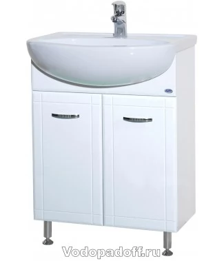 Тумба с раковиной Bellezza Уют 60 прямая, белая