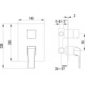 Смеситель Lemark Unit LM4527C для ванны и душа, встраиваемый. Фото 1