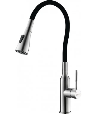 Смеситель Lemark Expert LM5082S-Black для кухни с гибким изливом