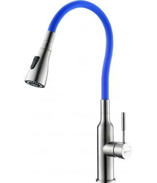 Смеситель Lemark Expert LM5082S-Blue для кухни с гибким изливом
