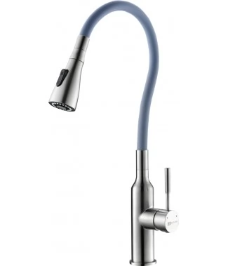 Смеситель Lemark Expert LM5082S-Gray для кухни с гибким изливом