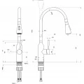 Смеситель Lemark Expert LM5082S-Gray для кухни с гибким изливом. Фото 1