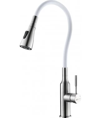 Смеситель Lemark Expert LM5082S-White для кухни с гибким изливом