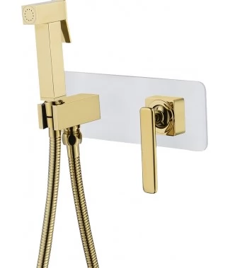 Смеситель Lemark Mista LM6419WG с гигиеническим душем, встраиваемый