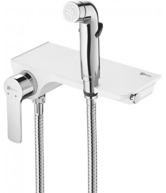 Смеситель Lemark Solo LM7168CW с гигиеническим душем, настенный