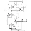 Смеситель Lemark Ursus LM7214BL для ванны. Фото 1