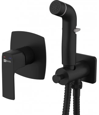 Смеситель Lemark Ursus LM7219BL с гигиеническим душем, встраиваемый