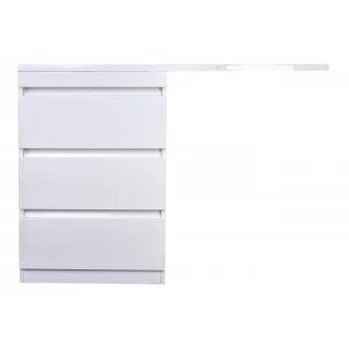 Тумба с раковиной Style Line Даллас 120 (3 ящ.) Люкс Plus напольная, белая