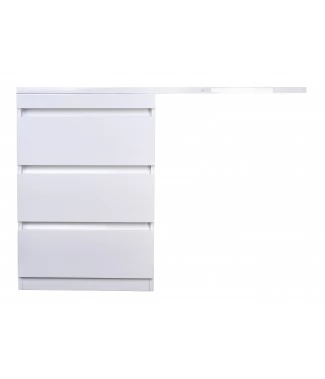 Тумба с раковиной Style Line Даллас 120 (3 ящ.) Люкс Plus напольная, белая
