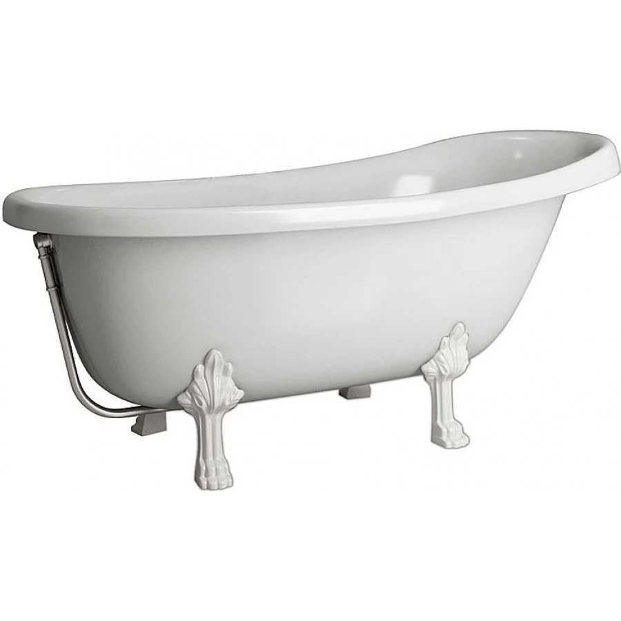 Ванна из искусственного камня Фэма Салерно 168x80 белая, белые ножки
