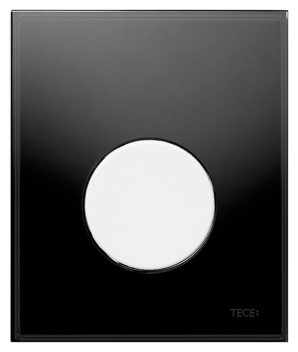 

Кнопка смыва TECE Loop Urinal 9242654 черное стекло, кнопка белая