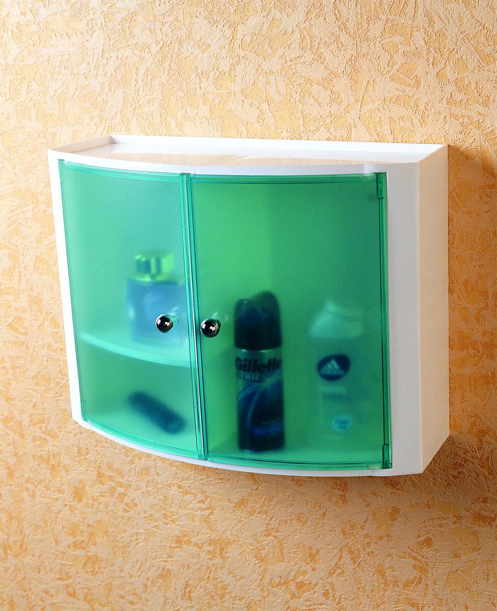 пластмассовый шкафчик навесной в ванную комнату